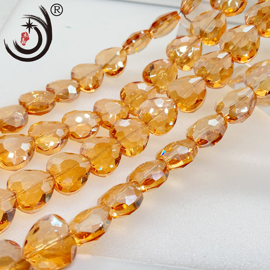 16MM/32MM Faceted Heart Shape Glass Crystal Beads Wholesale For DIY Jewelry (19500)