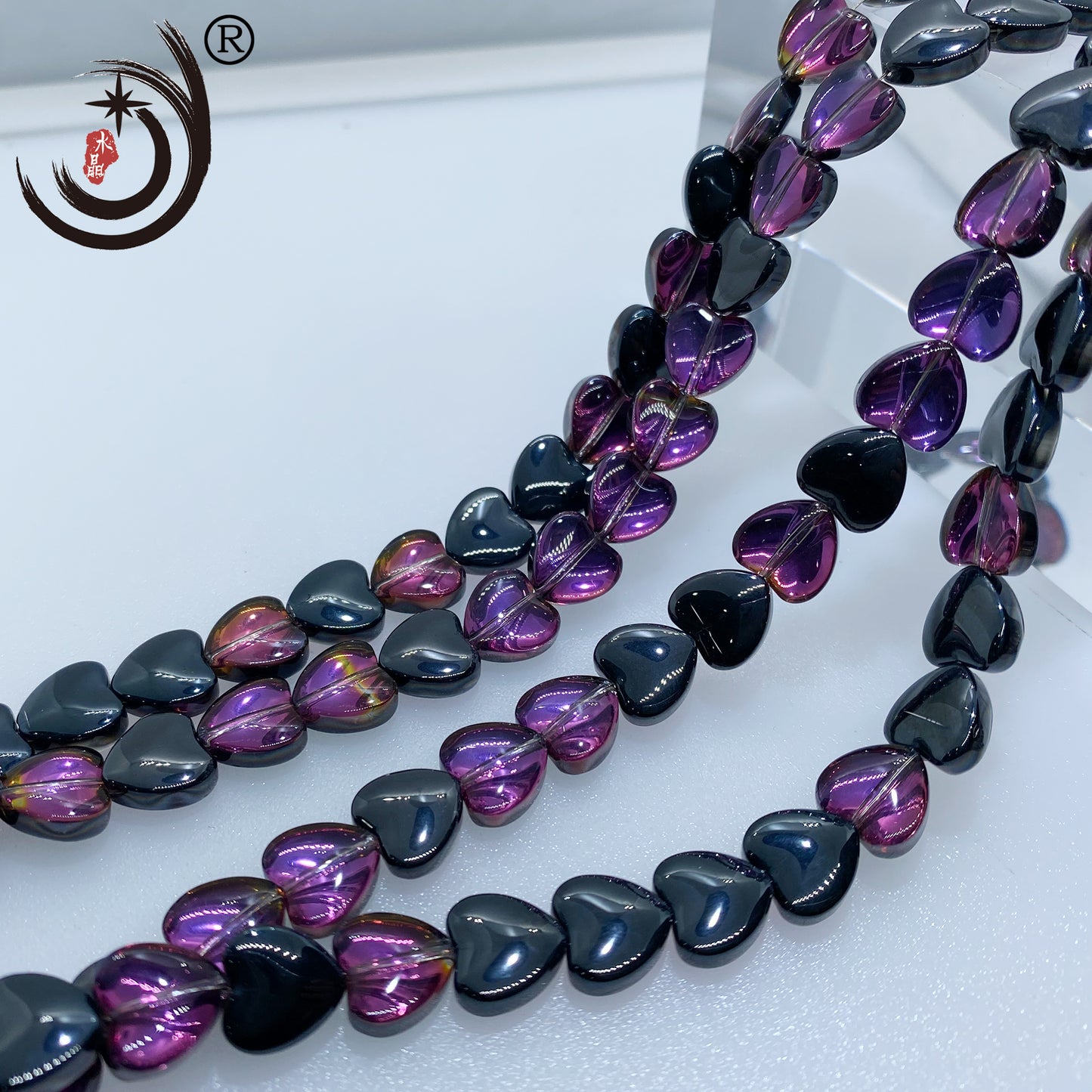 6/8/10MM Smooth Heart Glass Crystal Beads Wholesale For DIY Jewelry (18000)