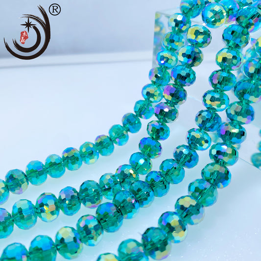 8MM 96 Faceted Rondelle Crystal Glass Beads Wholesale For DIY Jewelry (15500)