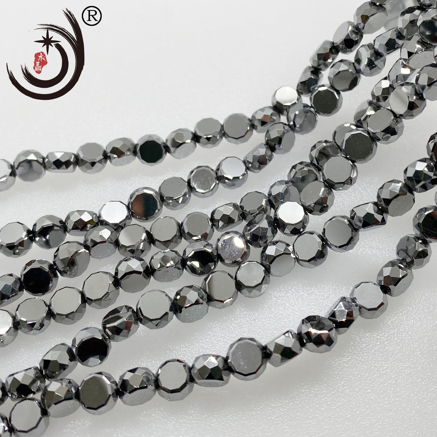 6MM/8MM Round Sheet Glass Crystal Beads Wholesale For DIY Jewelry (10099)