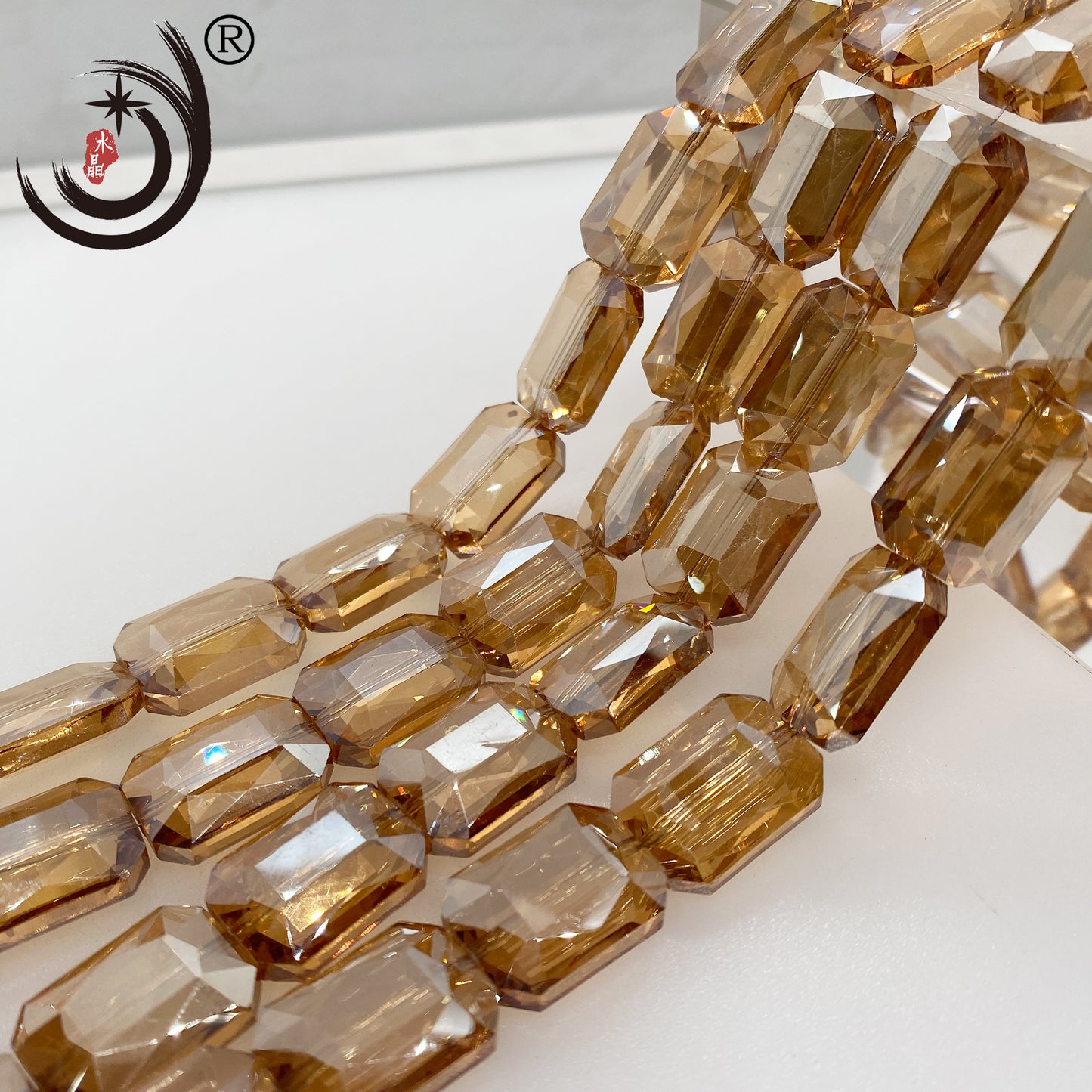 14MM Mahjong Shape Glass Crystal Beads Wholesale For DIY Jewelry (50087)