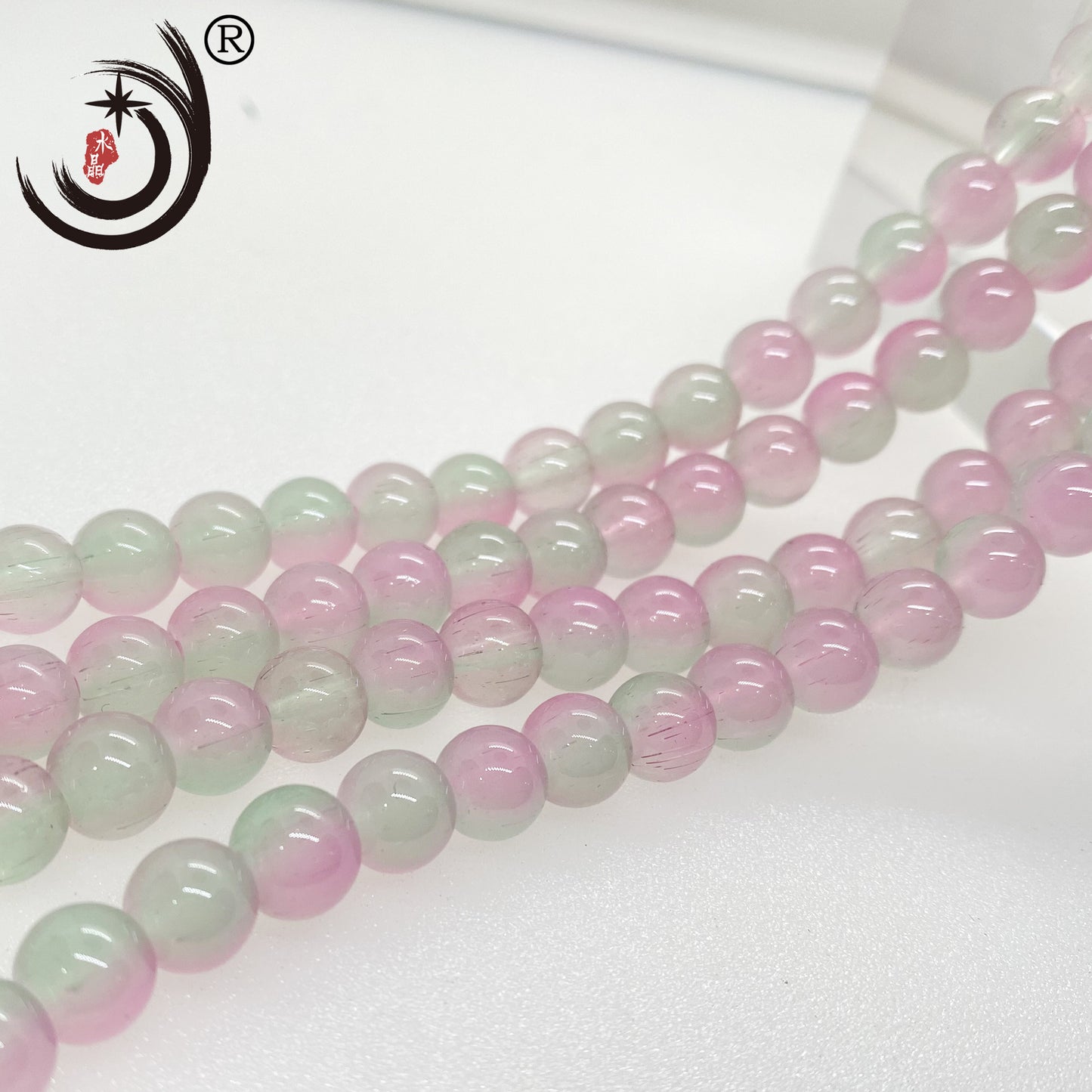 8MM Paint Color Beads Round Glass Crystal Beads Wholesale For DIY Jewelry (19700)