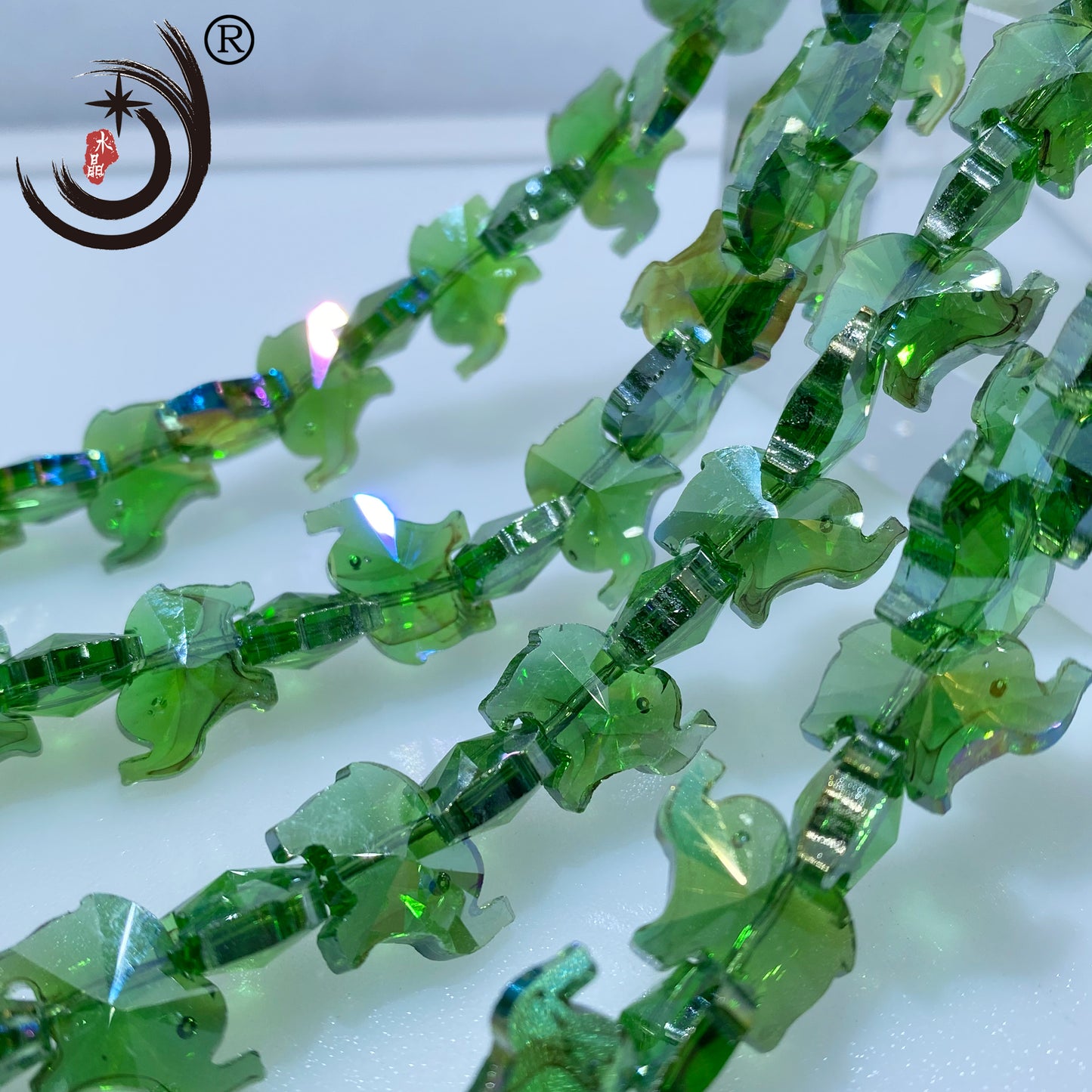 16MM Elephant Shape Crystal Glass Beads Whole Sale For DIY Jewelry (50060)