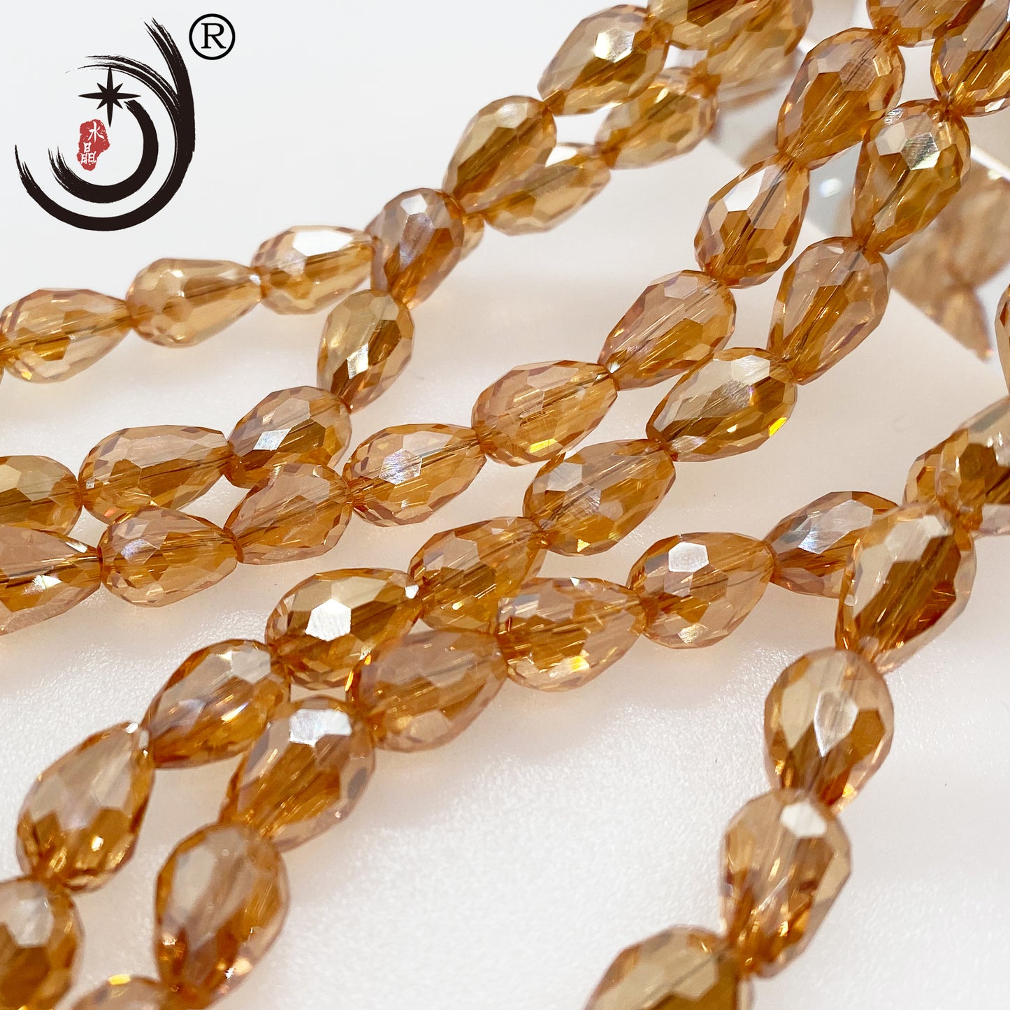 6MM/8MM Water Drop Crystal Glass Beads Whole Sale For DIY Jewelry (10050)