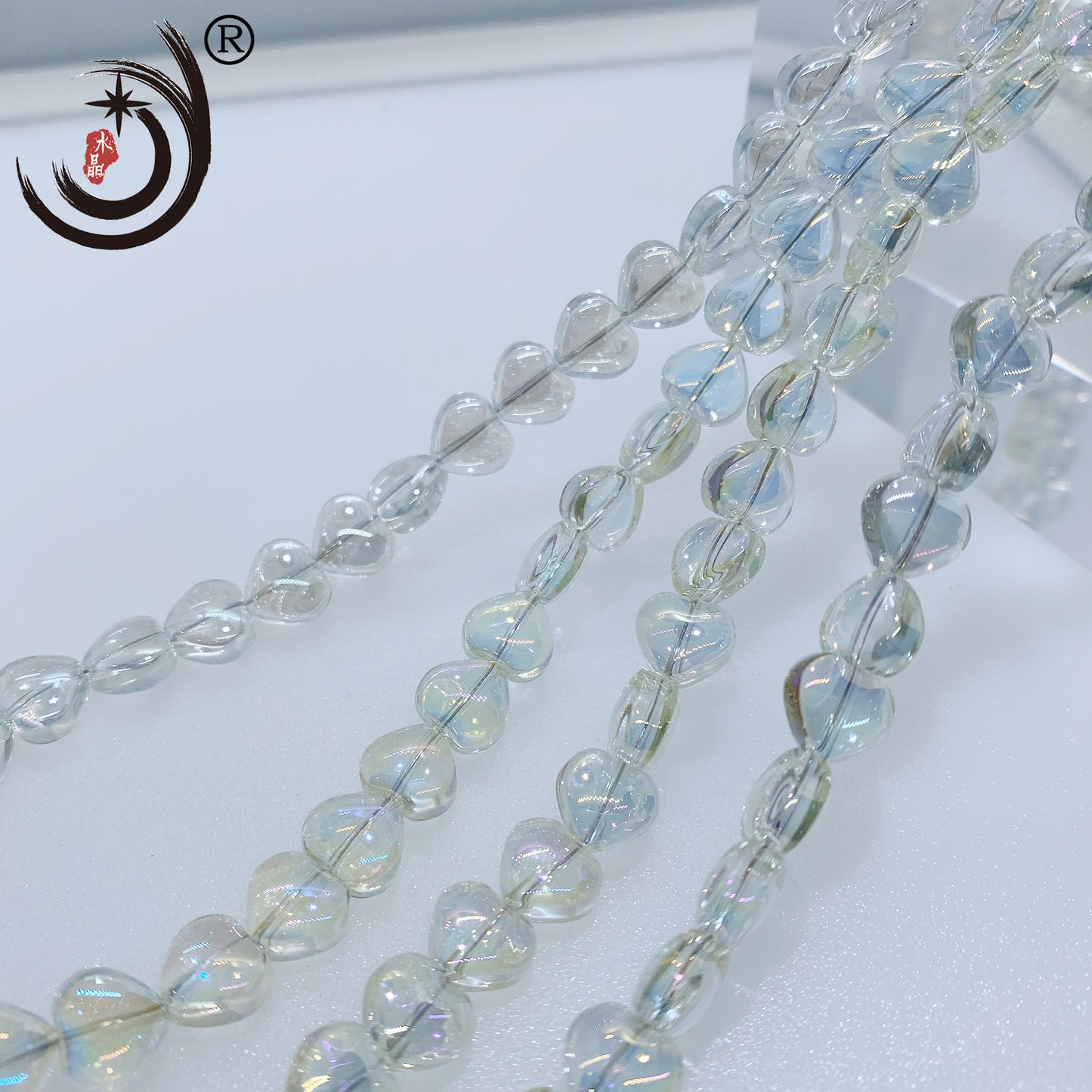 6/8/10MM Smooth Heart Glass Crystal Beads Wholesale For DIY Jewelry (18000)