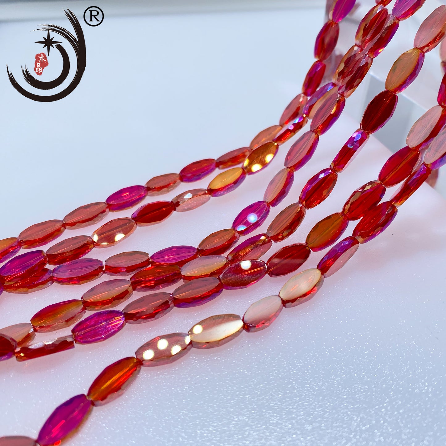 6X10MM Oval Sheet Glass Crystal Beads Wholesale For DIY Jewelry (19100)