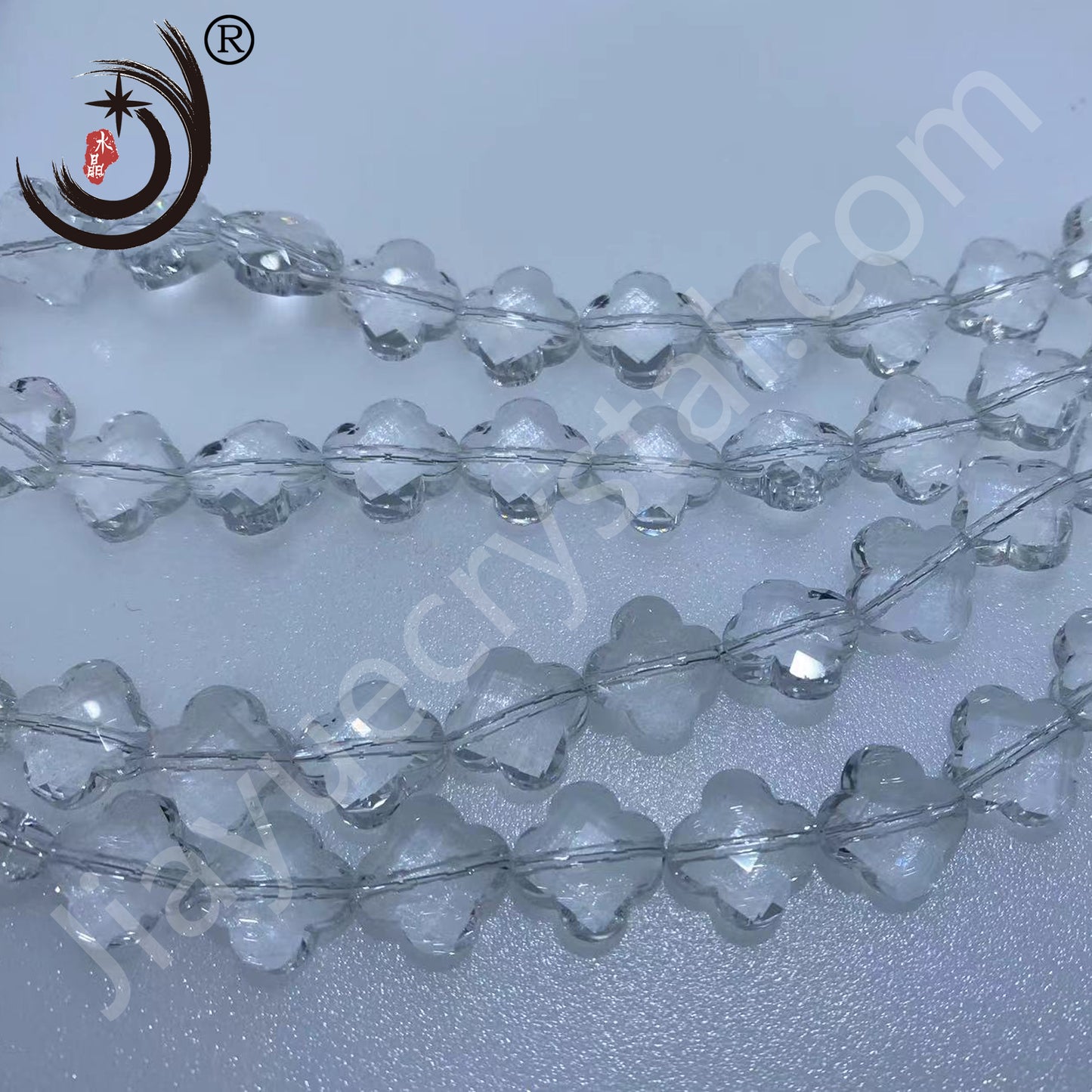 12MM Four-leaf Clover Shape Beads Crystal Glass Beads Wholesale For DIY Jewelry （10180）