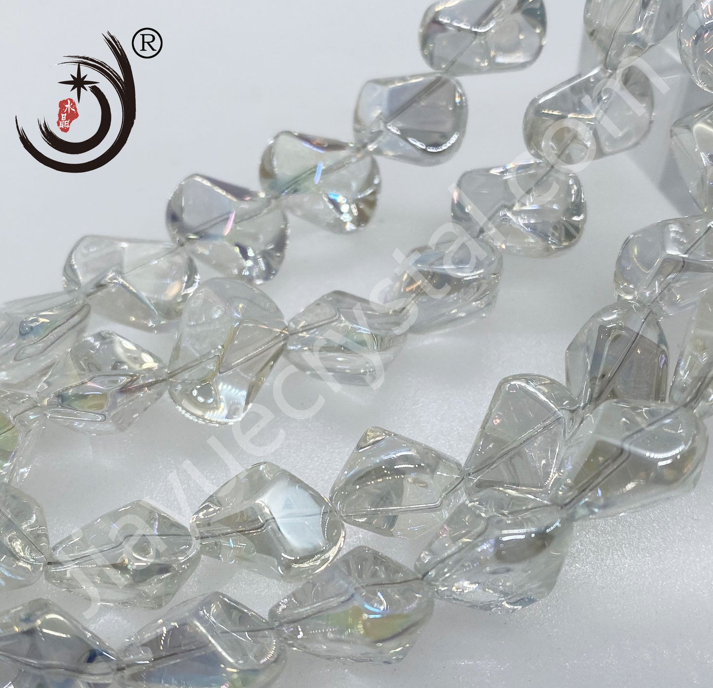 Stone Shape Crystal Glass Beads Whole Sale For DIY Jewelry (30023)