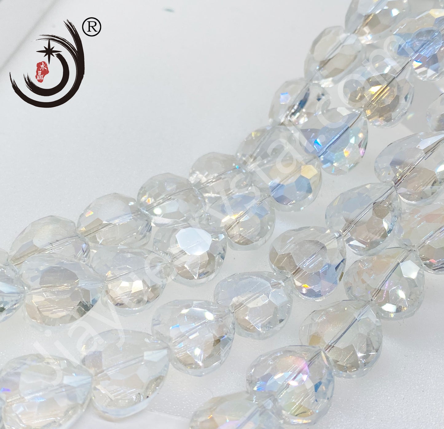 16MM/32MM Faceted Heart Shape Glass Crystal Beads Wholesale For DIY Jewelry (19500)