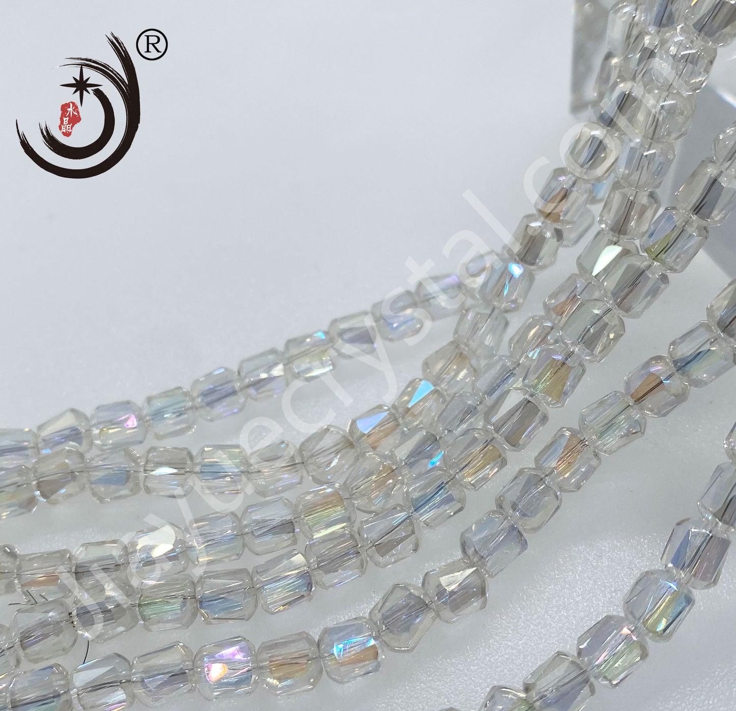 6MM Cylinder Glass Crystal Beads Whole Sale For DIY Jewelry (10137)