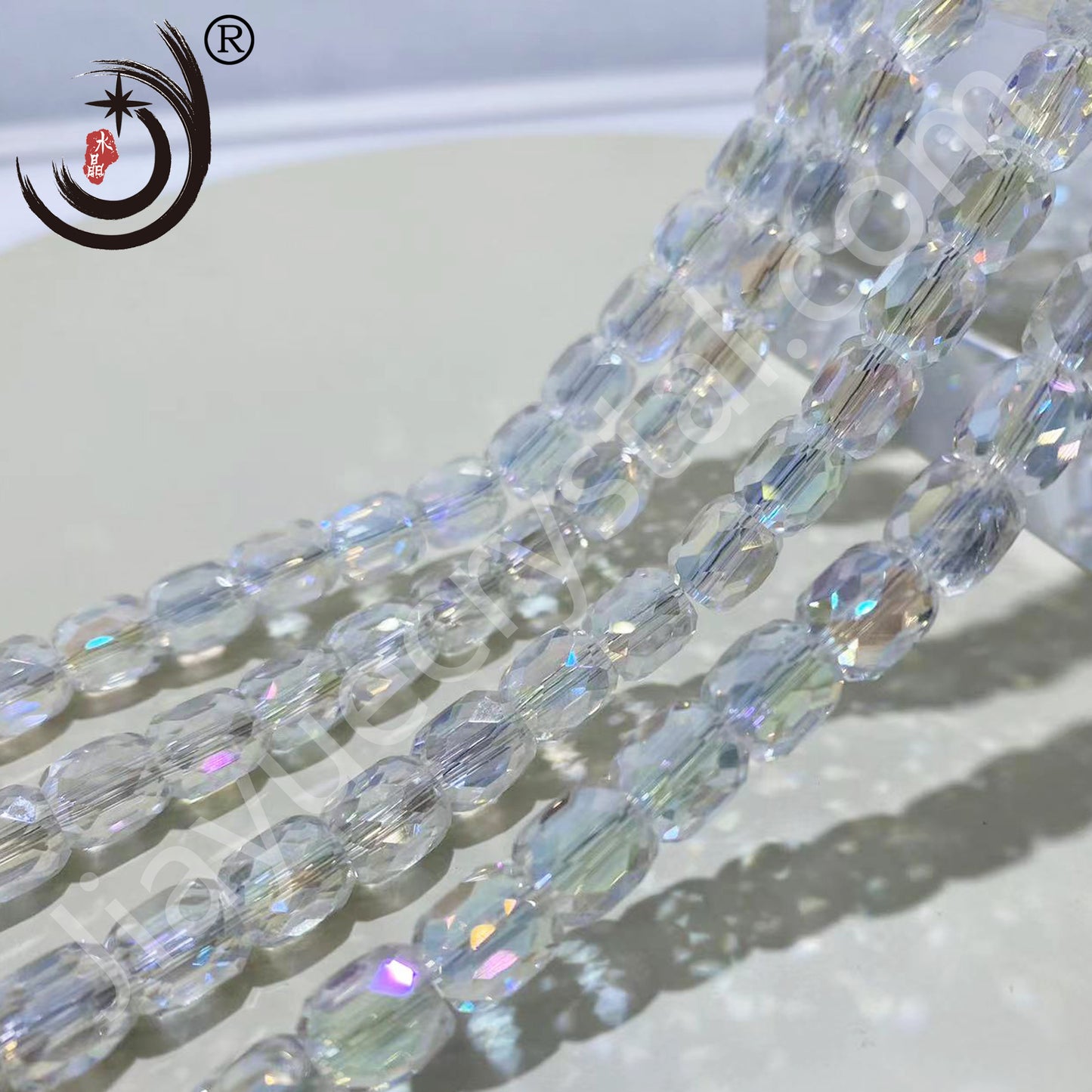 8MM Cylinder Crystal Glass Beads Whole Sale For Jewelry (10138)