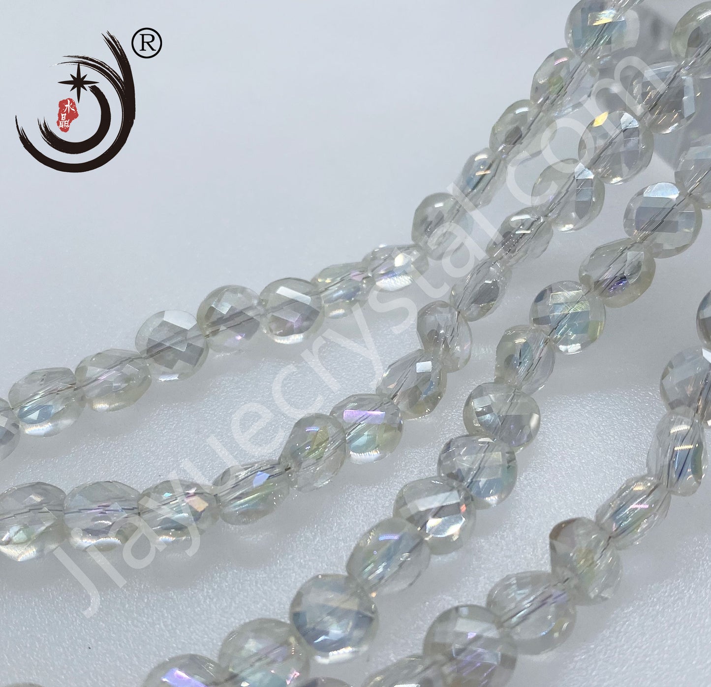 8MM Tile Shape Crystal Glass Beads Whole Sale For DIY Jewelry (10145)