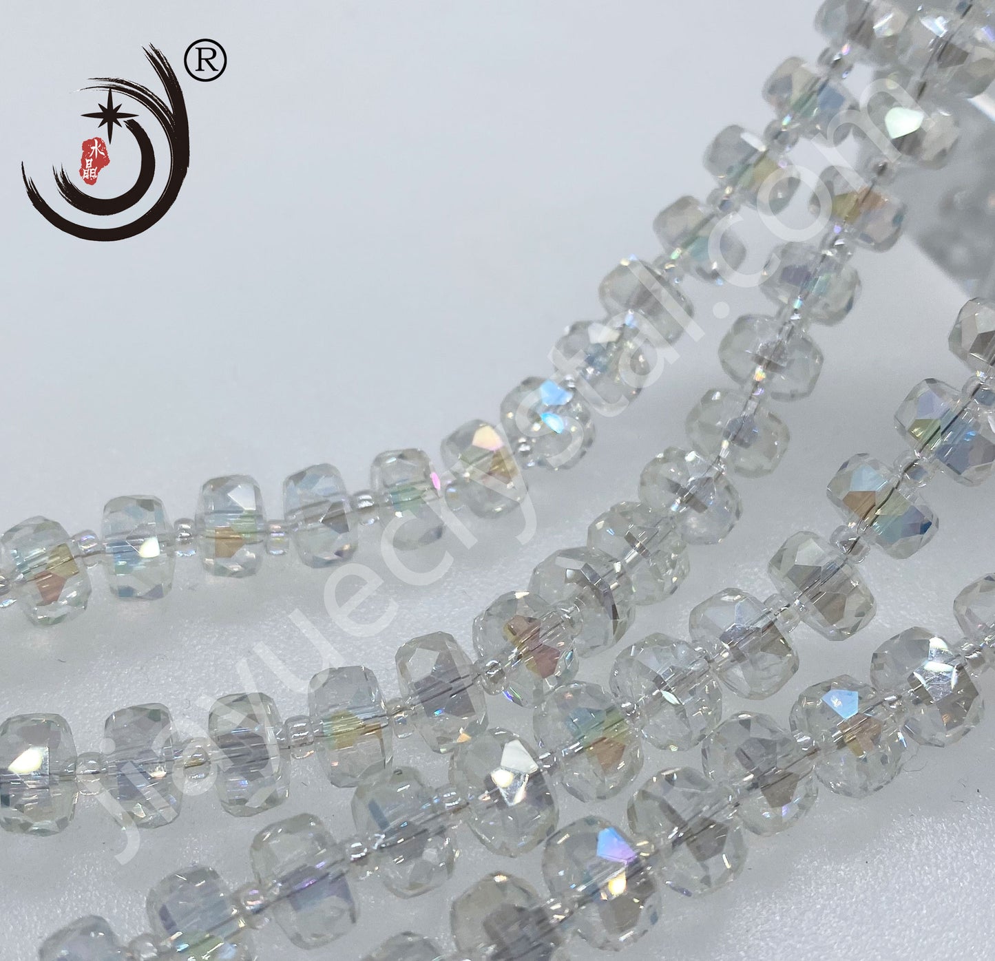 6MM/8MM Wheel Beads Crystal Glass Beads Whole Sale For DIY Jewelry (10117）