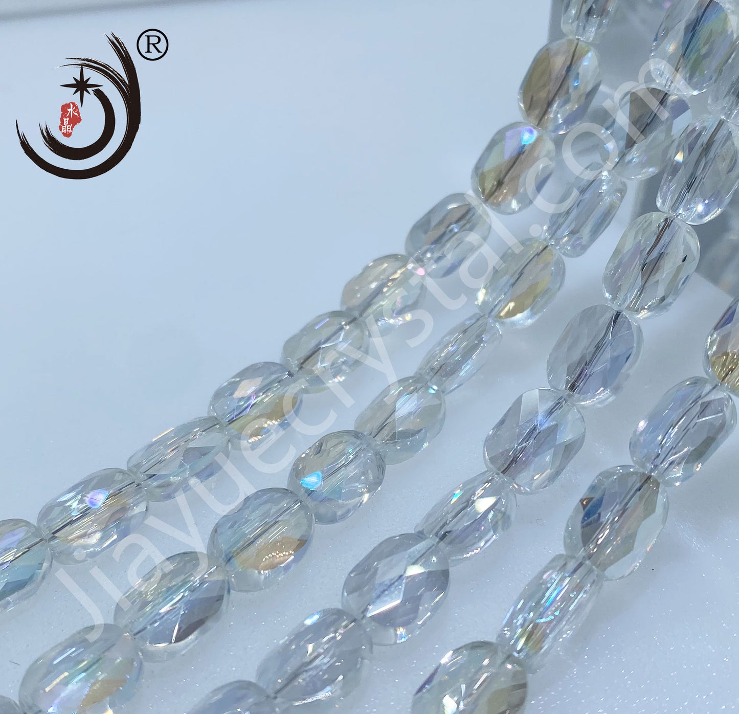 8X11MM Grid Ellipse Shape Glass Crystal Beads Wholesale For DIY Jewelry (19000)