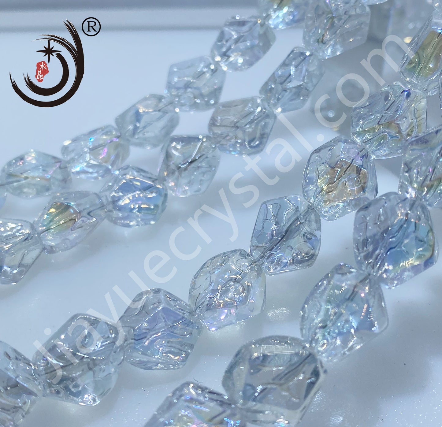 Stone Shape Crystal Glass Beads Whole Sale For DIY Jewelry (30024)