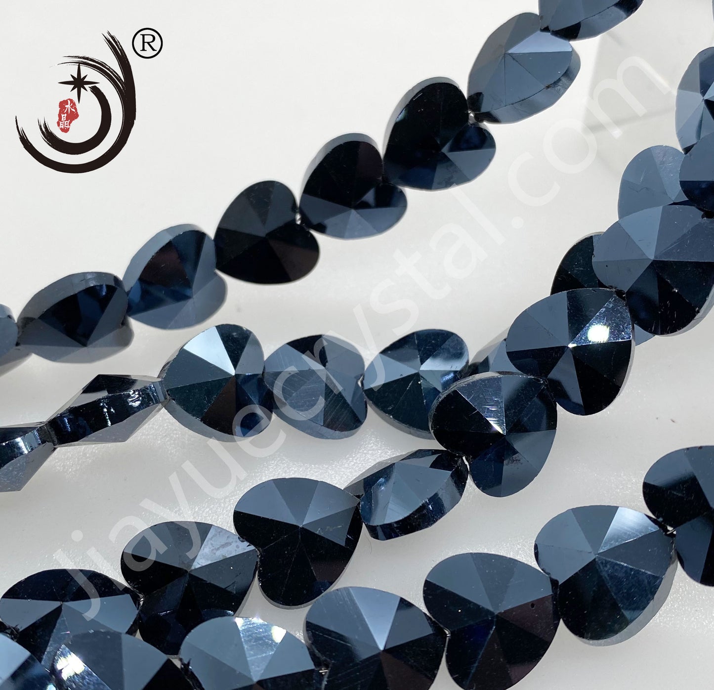 14MM Heart Shape Crystal Glass Beads Whole Sale For DIY Jewelry (50022)