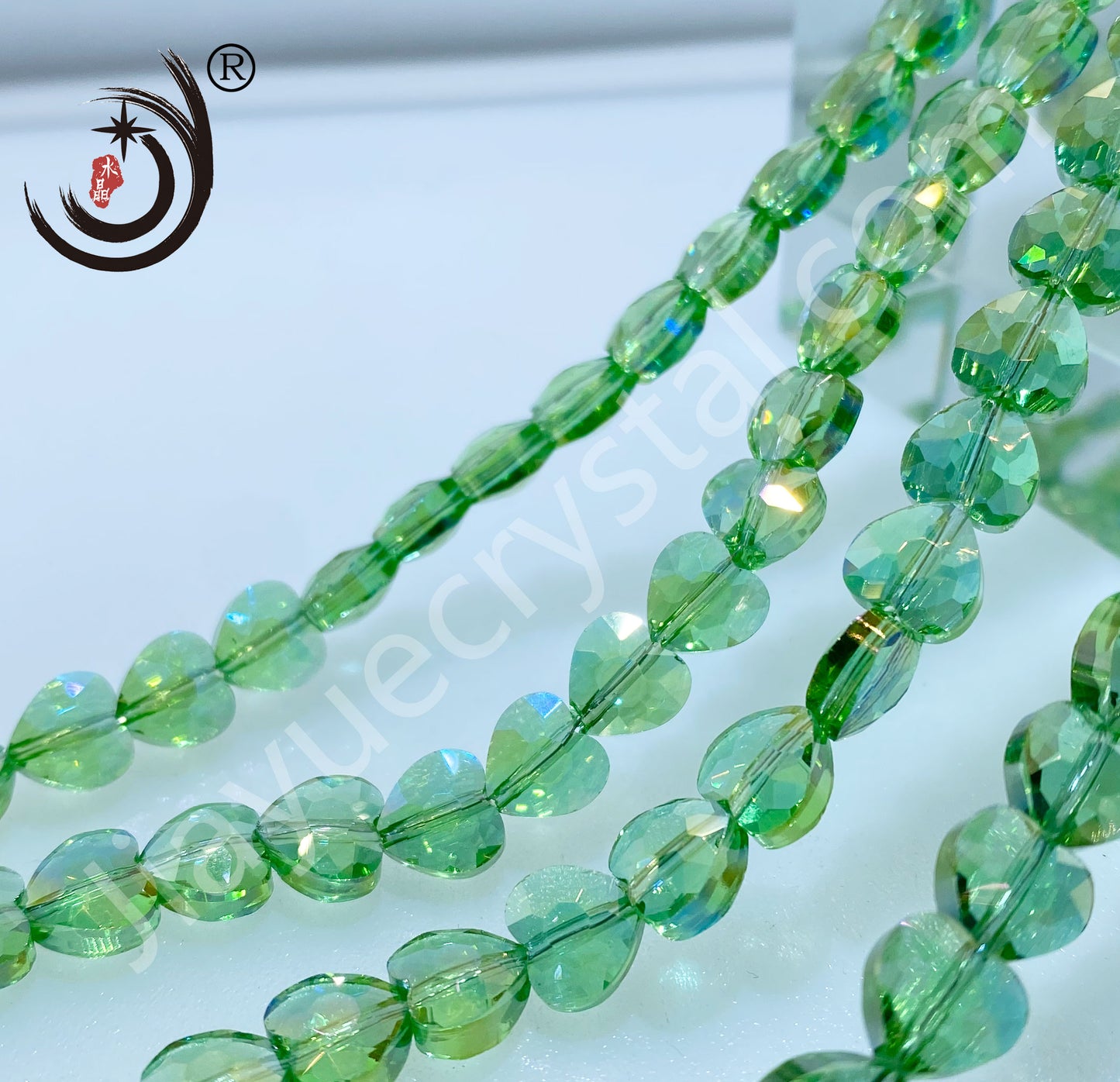 8MM/10MM Faceted Heart Shape Glass Crystal Beads Wholesale For DIY Jewelry (50048)