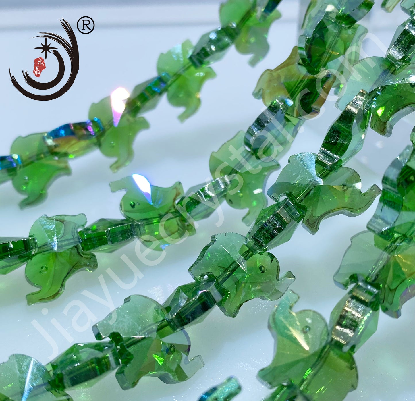 16MM Elephant Shape Crystal Glass Beads Whole Sale For DIY Jewelry (50060)