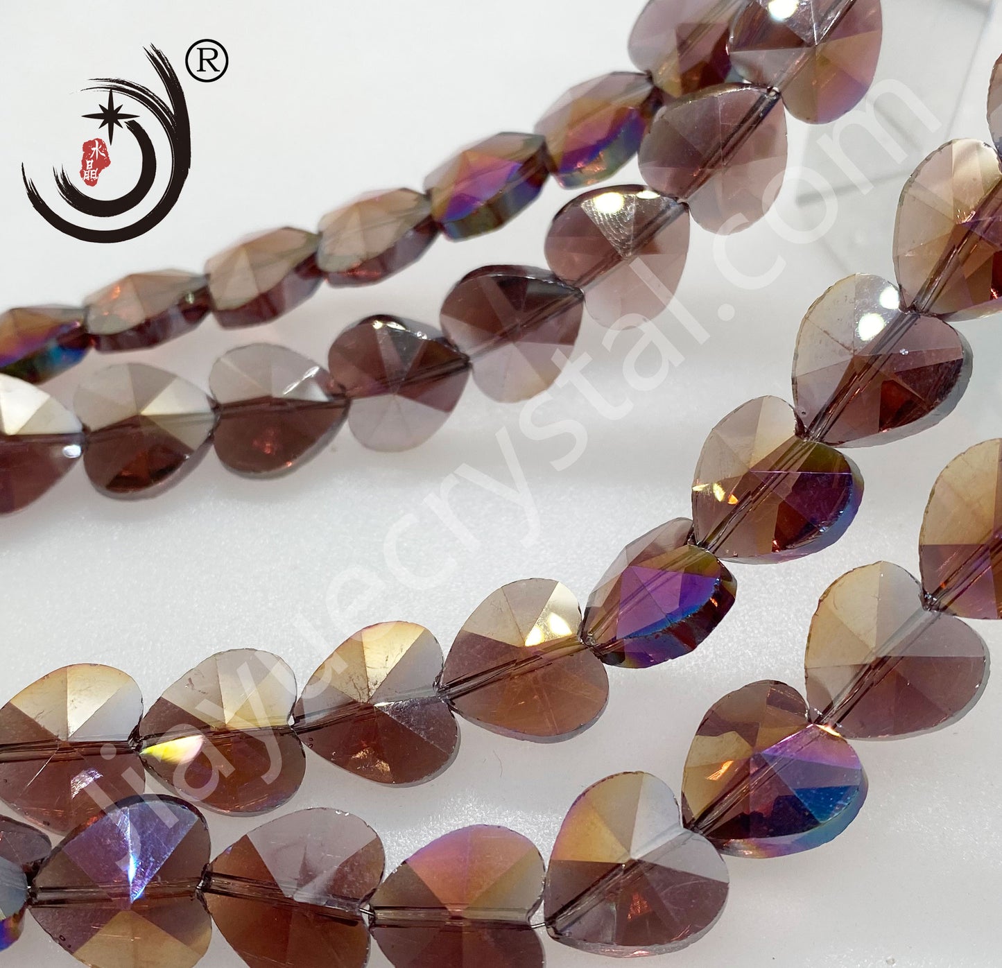 14MM Heart Shape Crystal Glass Beads Whole Sale For DIY Jewelry (50022)