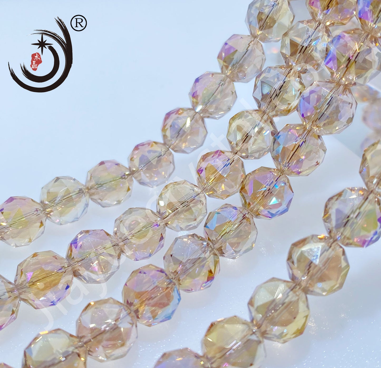 8MM Flower Ball  Beads Glass Crystal  Beads Wholesale For DIY Jewelry （10162）