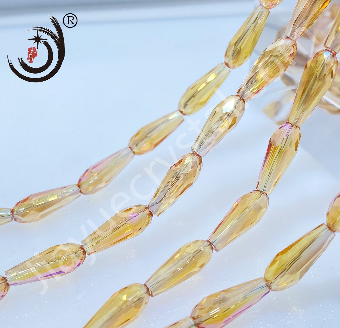 6*14MM Long Warer Drop Beads Crystal Glass Beads Whole Sale For DIY Jewelry (10055）