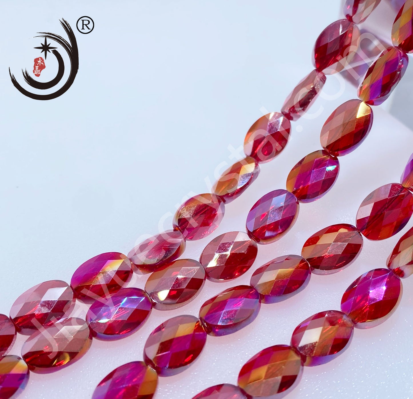 8X11MM Grid Ellipse Shape Glass Crystal Beads Wholesale For DIY Jewelry (19000)