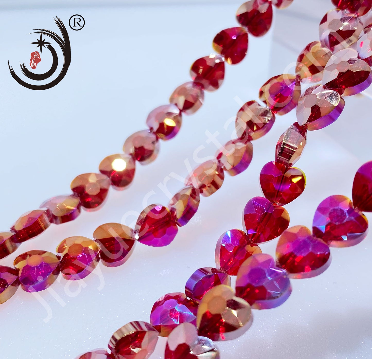 8MM/10MM Faceted Heart Shape Glass Crystal Beads Wholesale For DIY Jewelry (50048)