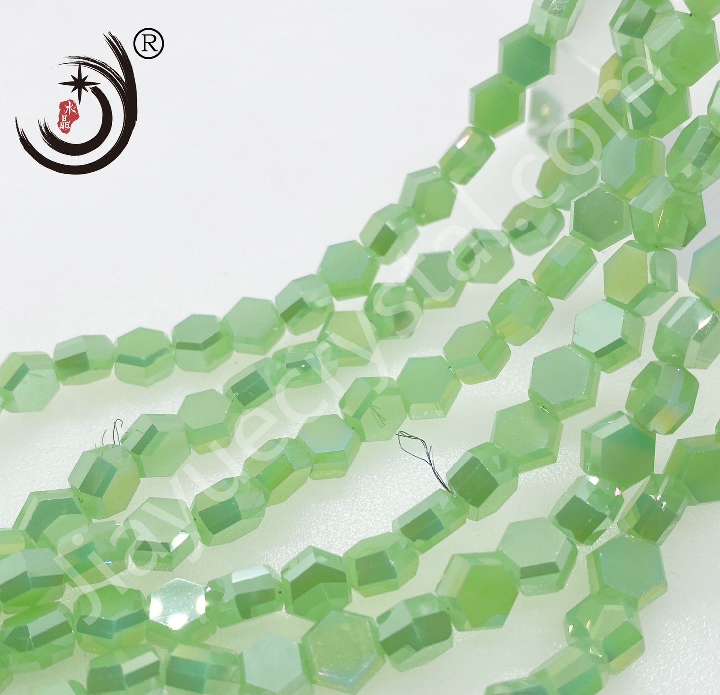 4MM/6MM/8MM Hexagonal Shape  Ctystal Glass Beads Whole Sale For DIY Jewelry (20007)