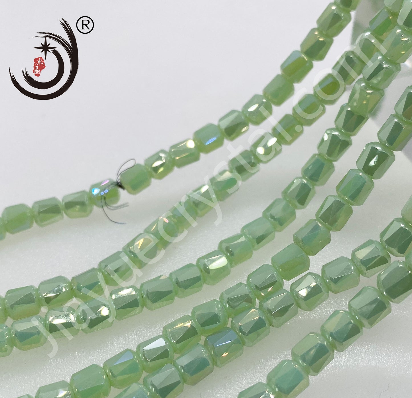 6MM Cylinder Glass Crystal Beads Whole Sale For DIY Jewelry (10137)