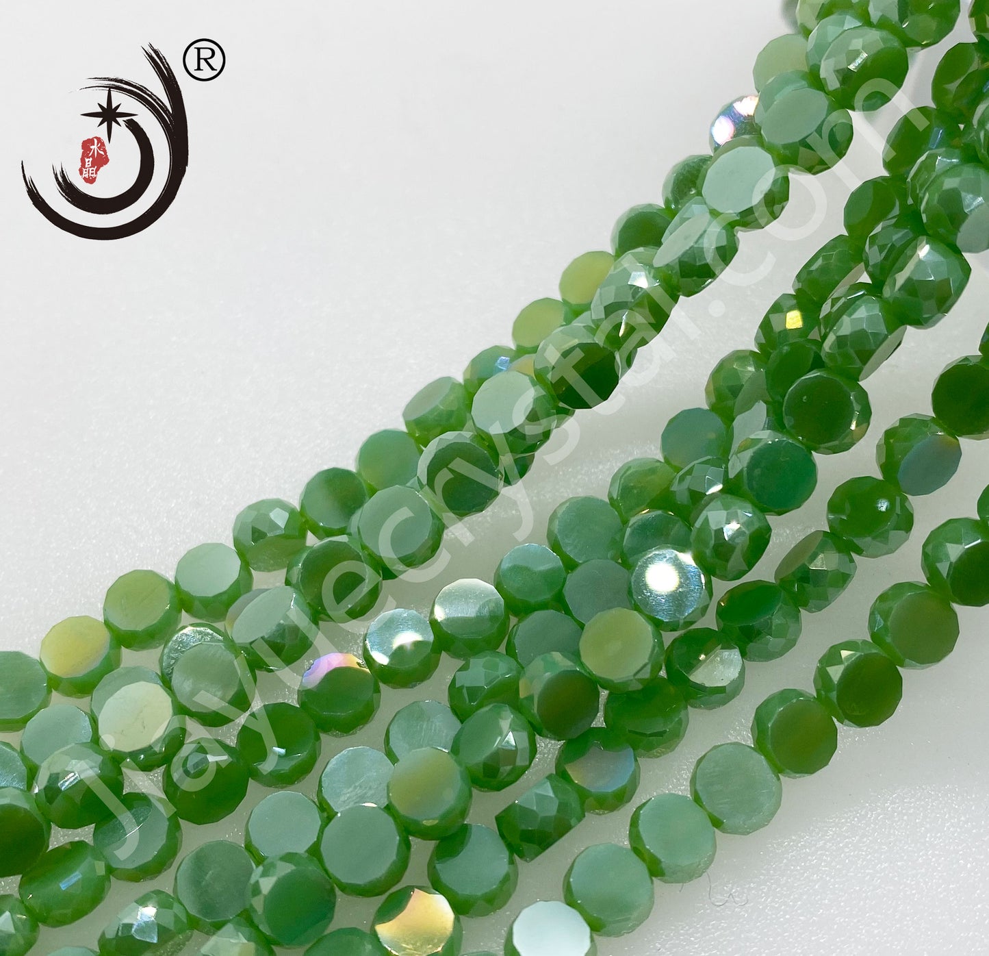 6MM/8MM Round Sheet Glass Crystal Beads Wholesale For DIY Jewelry (10099)