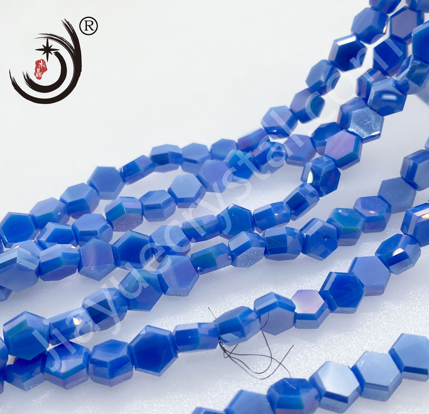 4MM/6MM/8MM Hexagonal Shape  Ctystal Glass Beads Whole Sale For DIY Jewelry (20007)