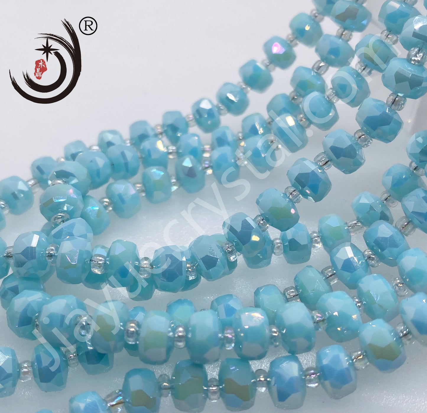 6MM/8MM Wheel Beads Crystal Glass Beads Whole Sale For DIY Jewelry (10117）