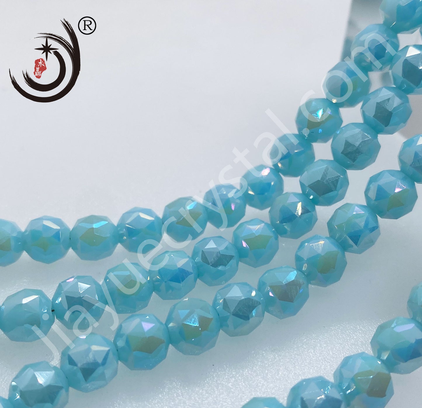 8MM Flower Ball  Beads Glass Crystal  Beads Wholesale For DIY Jewelry （10162）