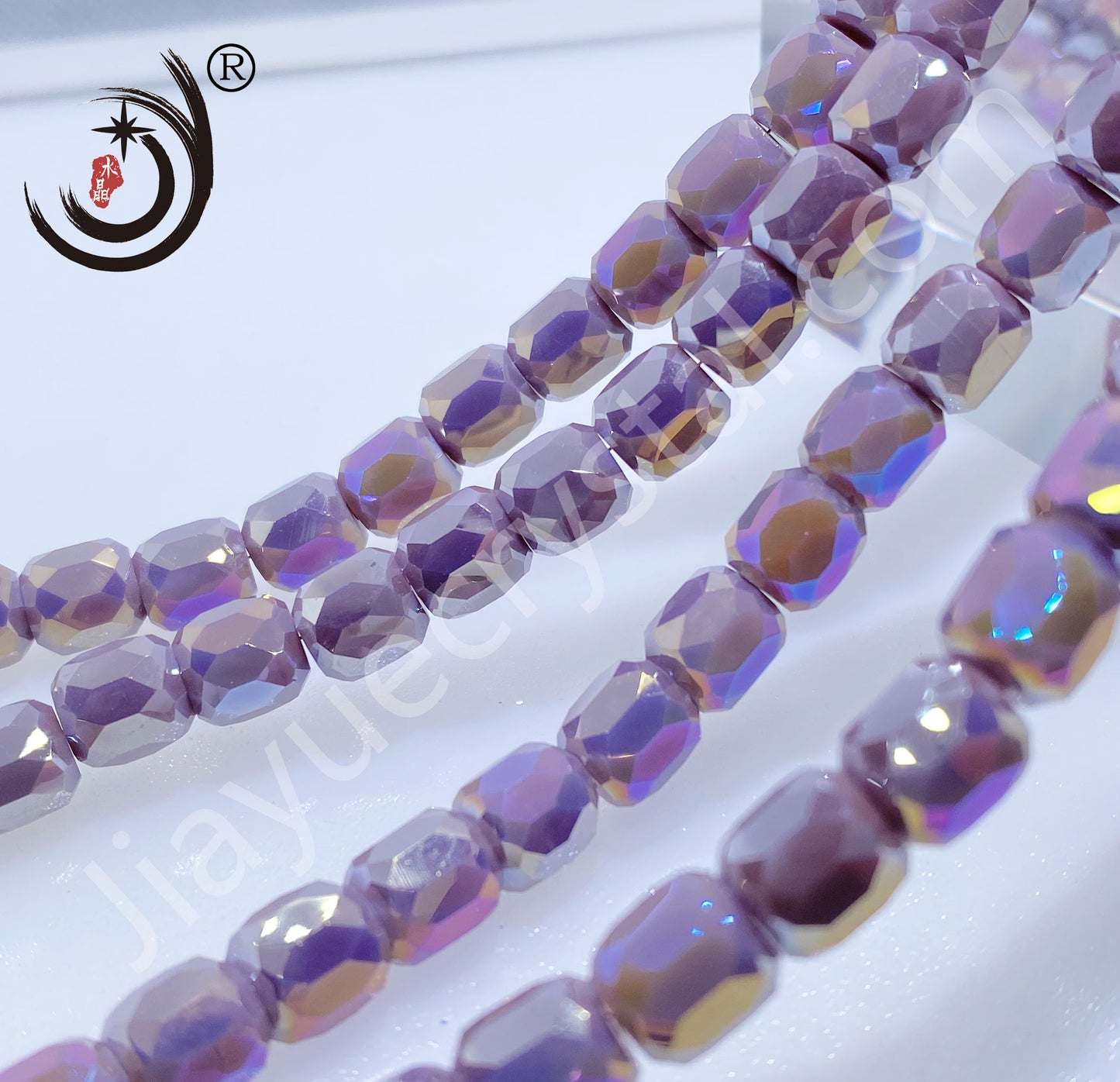 8MM Cylinder Crystal Glass Beads Whole Sale For Jewelry (10138)