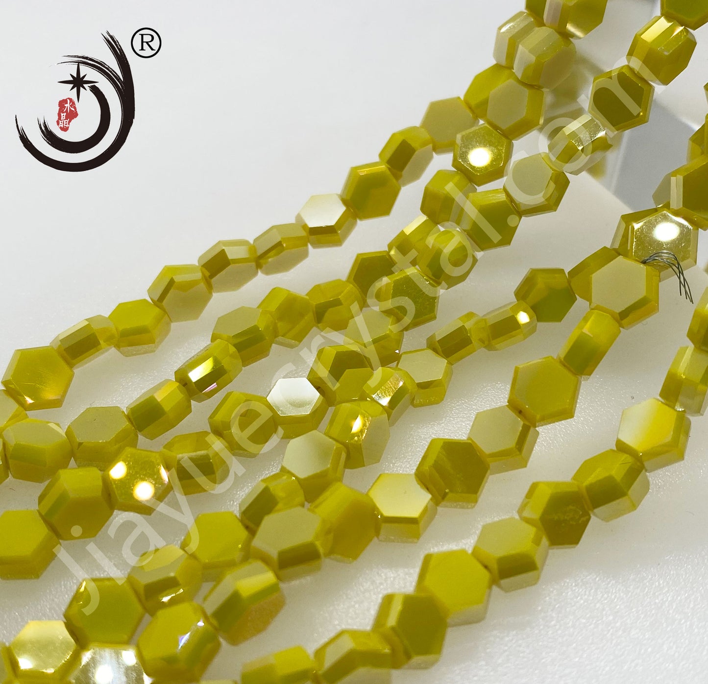 4MM/6MM/8MM Hexagonal Shape  Ctystal Glass Beads Whole Sale For DIY Jewelry (20007)