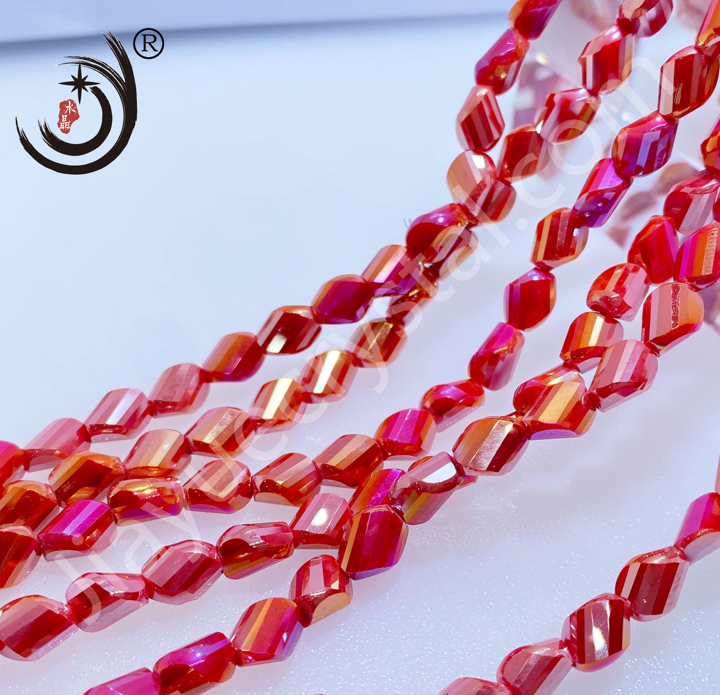 6X9MM Twist Beads Glass Crystal Beads Wholesale For DIY Jewelry ( 19600)