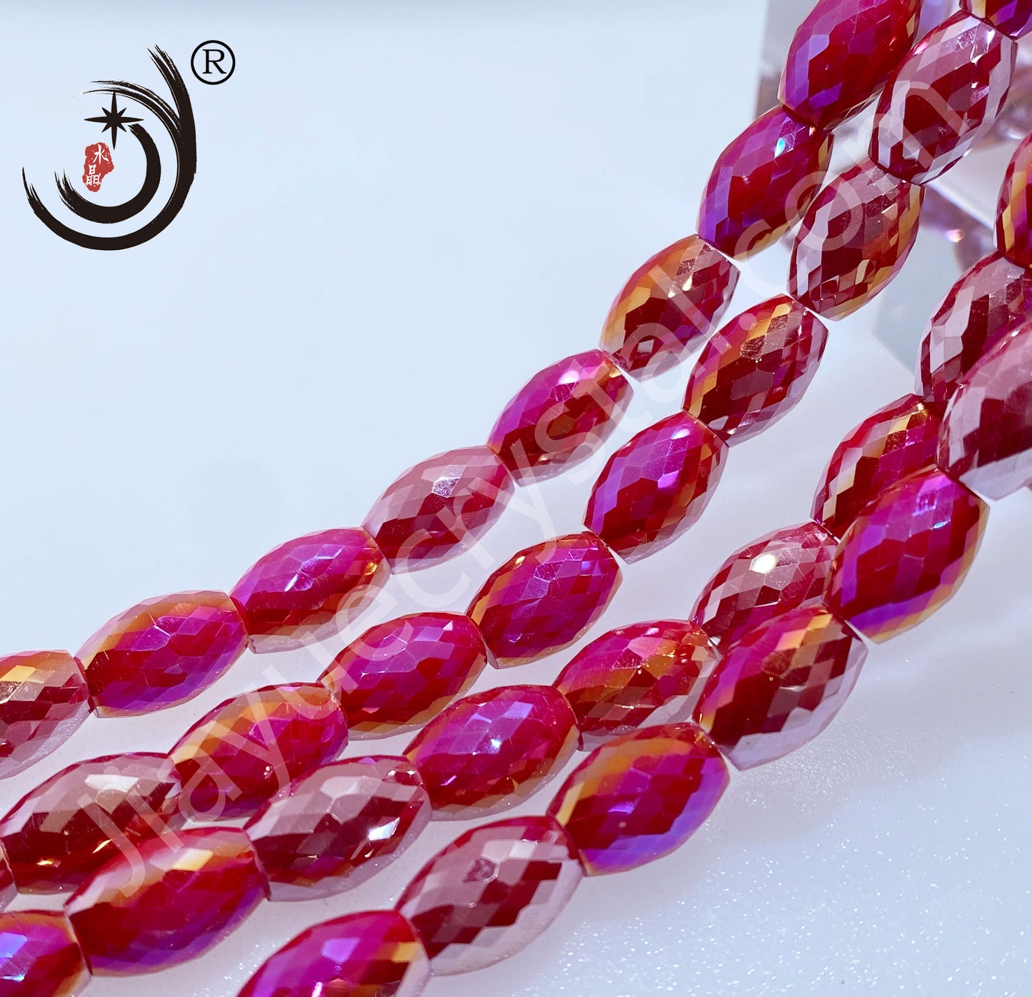 8MM Drum Beads Crystal Glass Beads Wholesale For DIY Jewelry (10108）