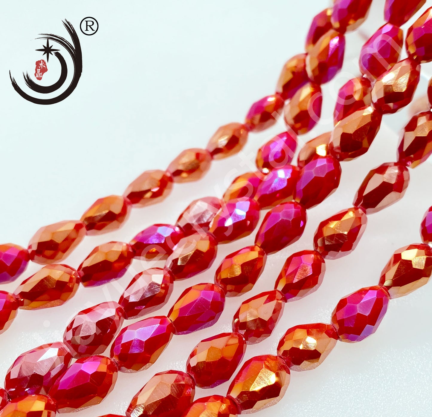 6MM/8MM Water Drop Crystal Glass Beads Whole Sale For DIY Jewelry (10050)