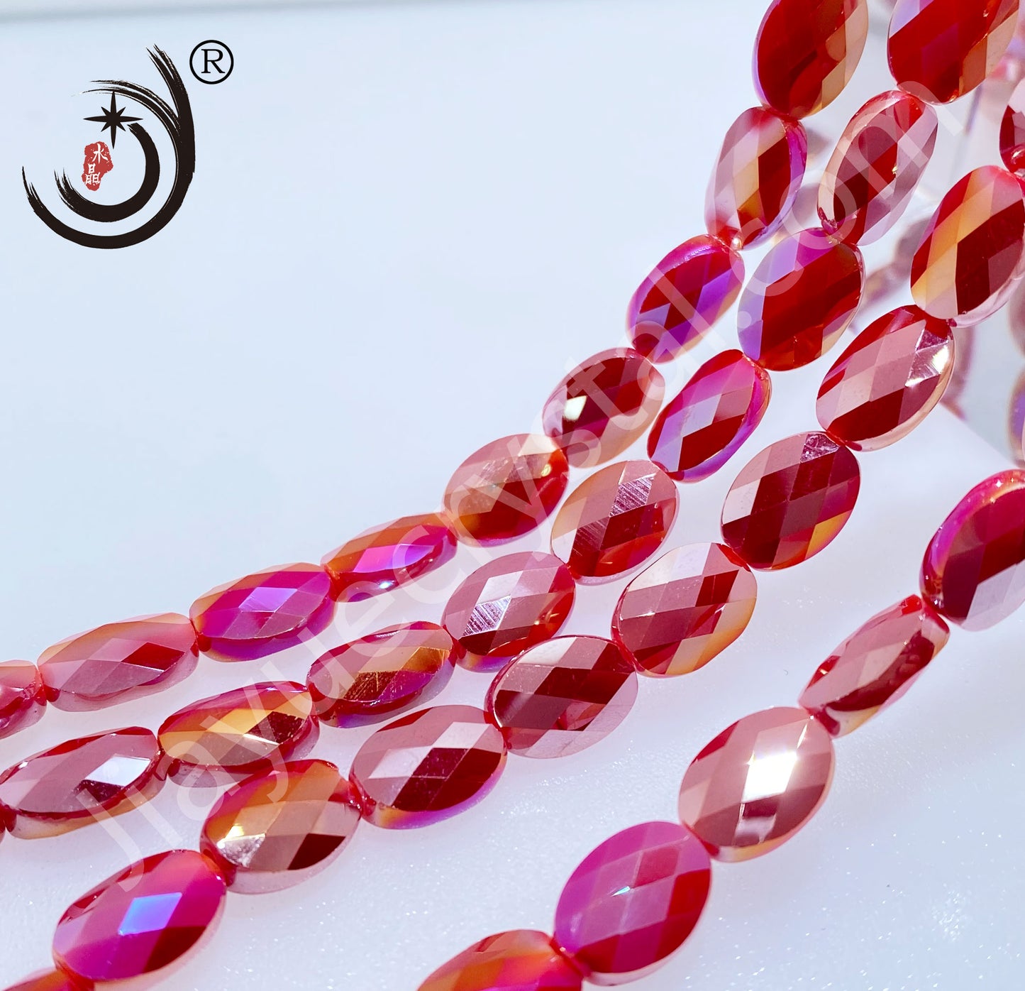 8X11MM Grid Ellipse Shape Glass Crystal Beads Wholesale For DIY Jewelry (19000)