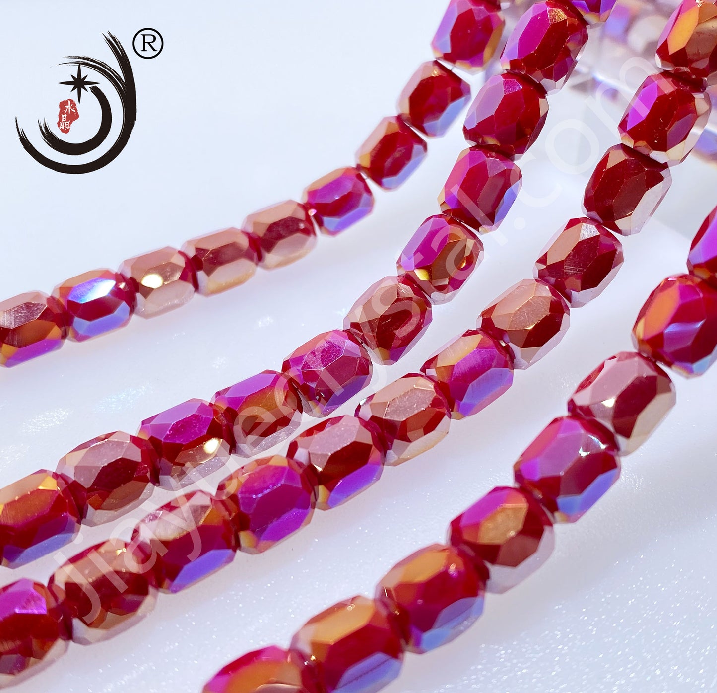 8MM Cylinder Crystal Glass Beads Whole Sale For Jewelry (10138)