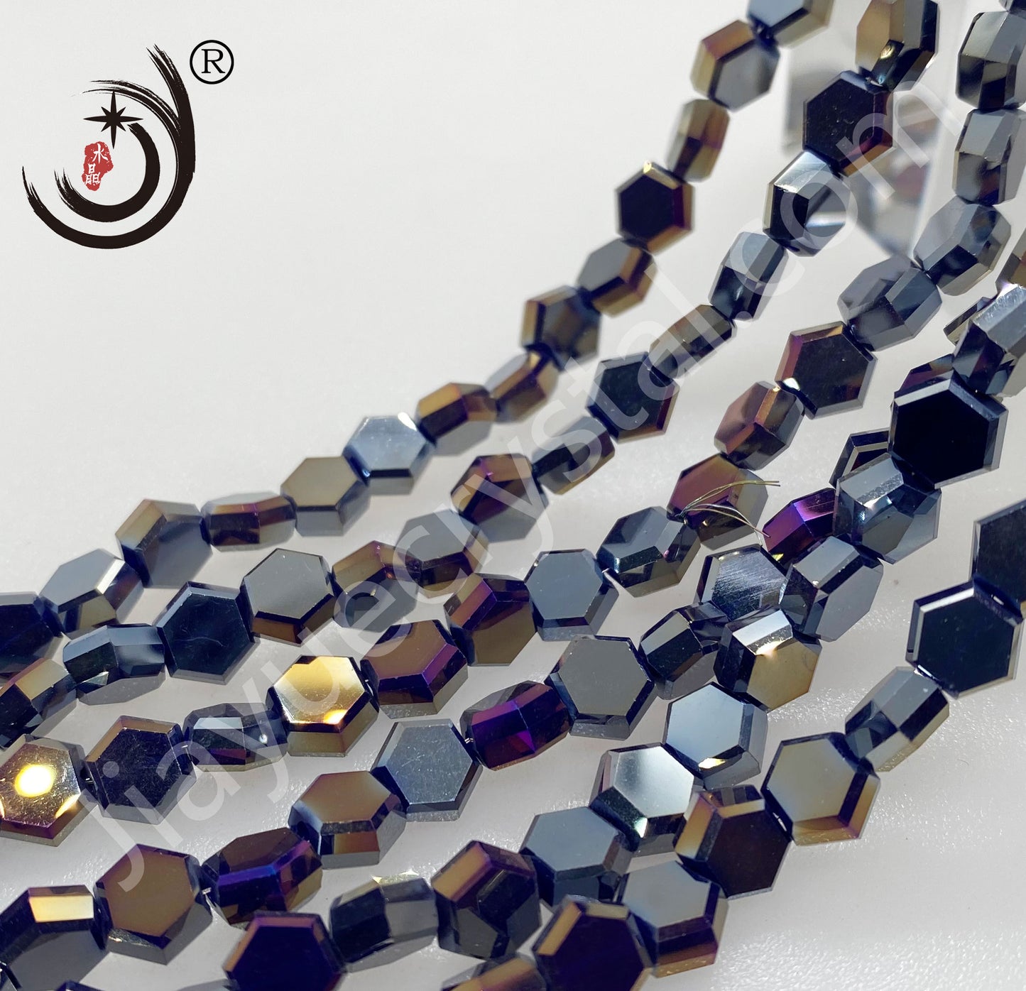 4MM/6MM/8MM Hexagonal Shape  Ctystal Glass Beads Whole Sale For DIY Jewelry (20007)