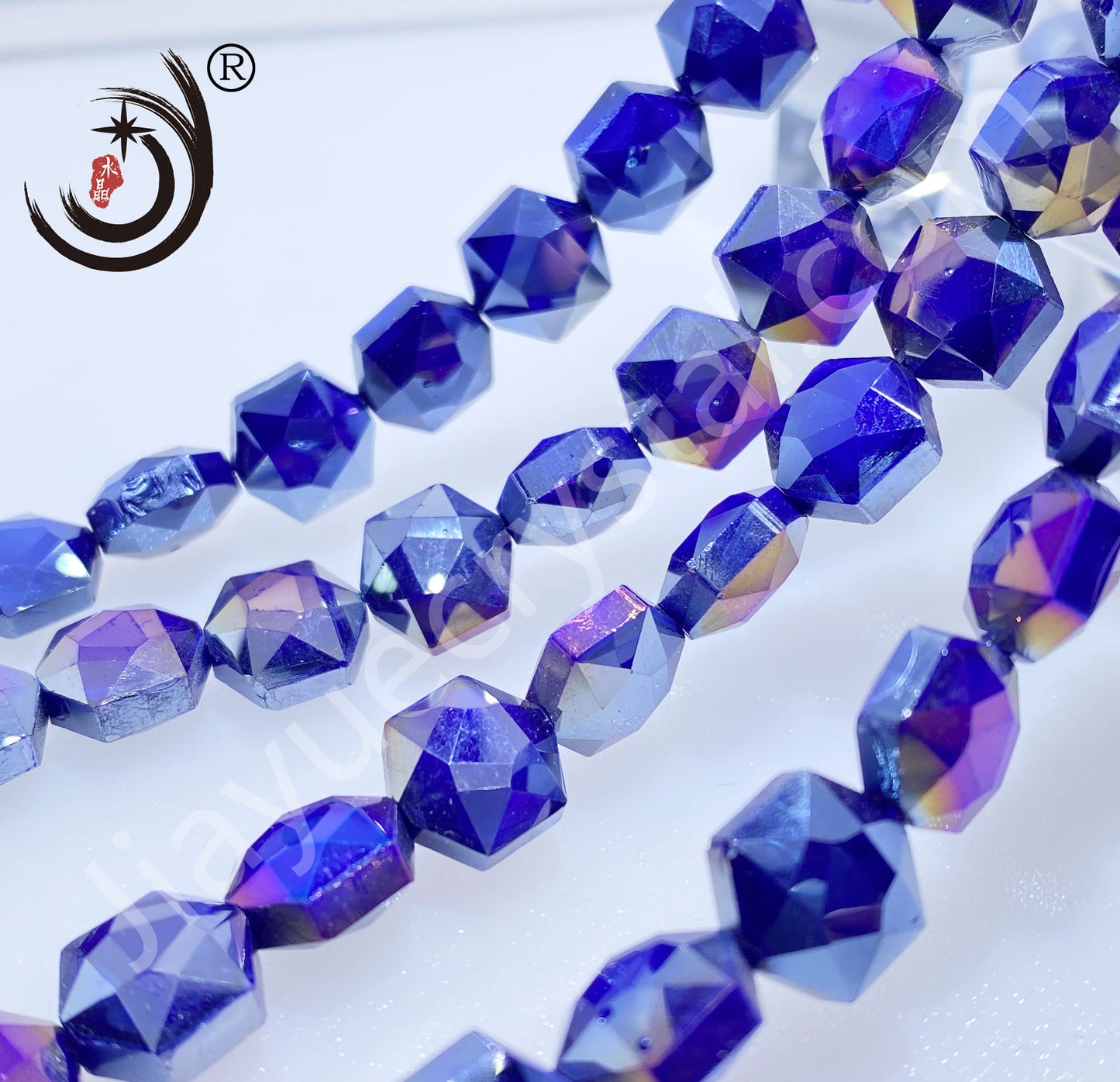 12MM Hexagonal Shape Crystal Glass Beads Whole Sale For DIY Jewelry (50066)