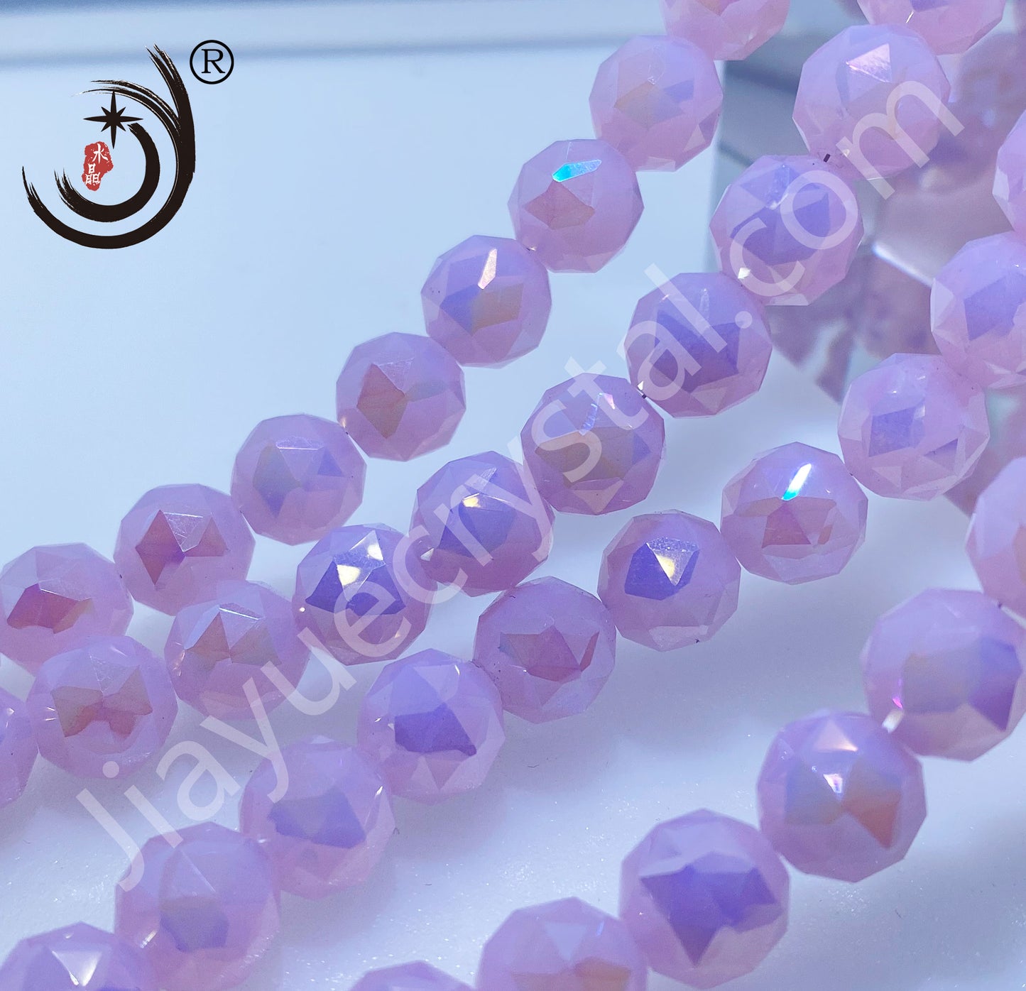 8MM Flower Ball  Beads Glass Crystal  Beads Wholesale For DIY Jewelry （10162）