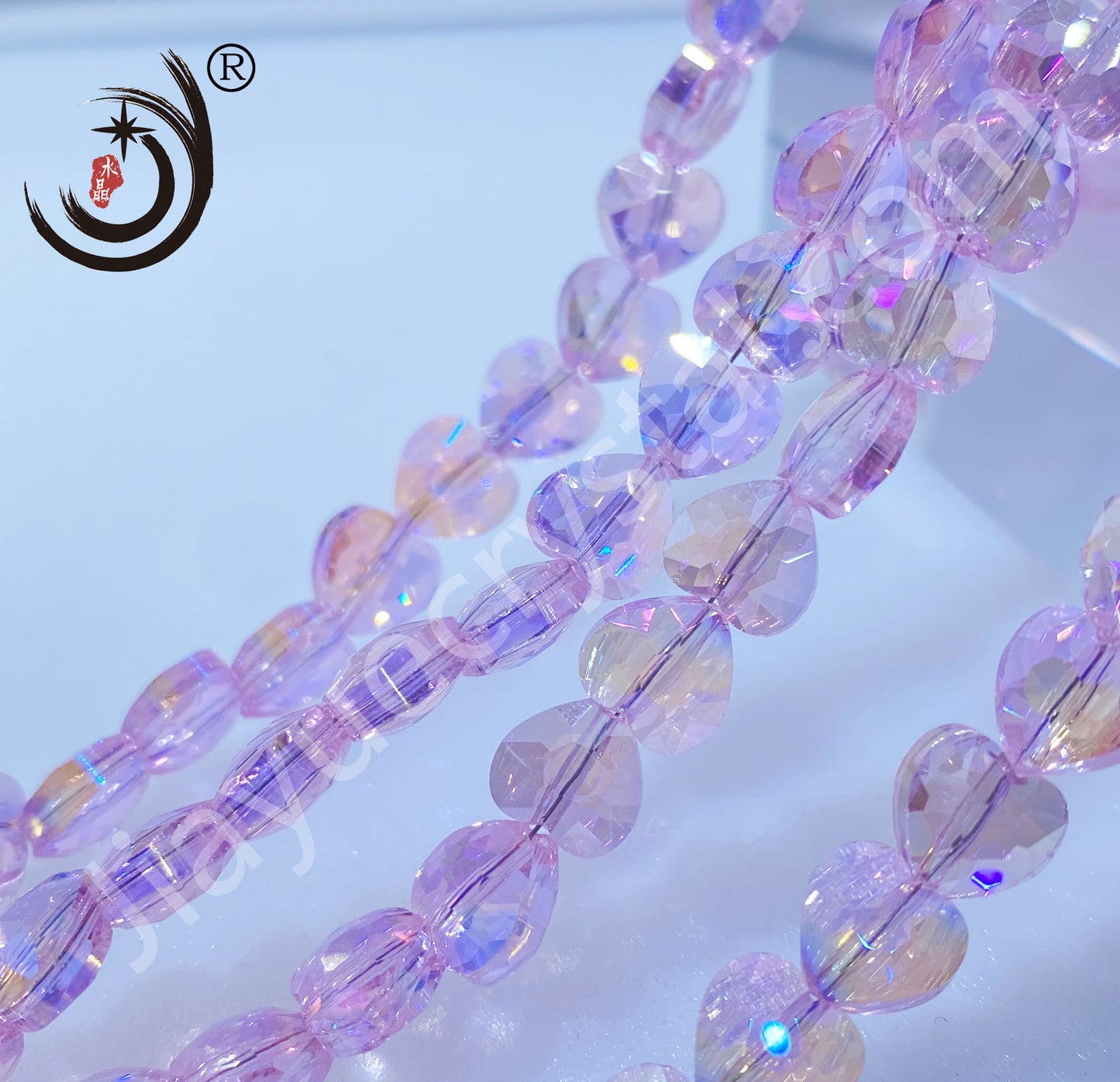 8MM/10MM Faceted Heart Shape Glass Crystal Beads Wholesale For DIY Jewelry (50048)