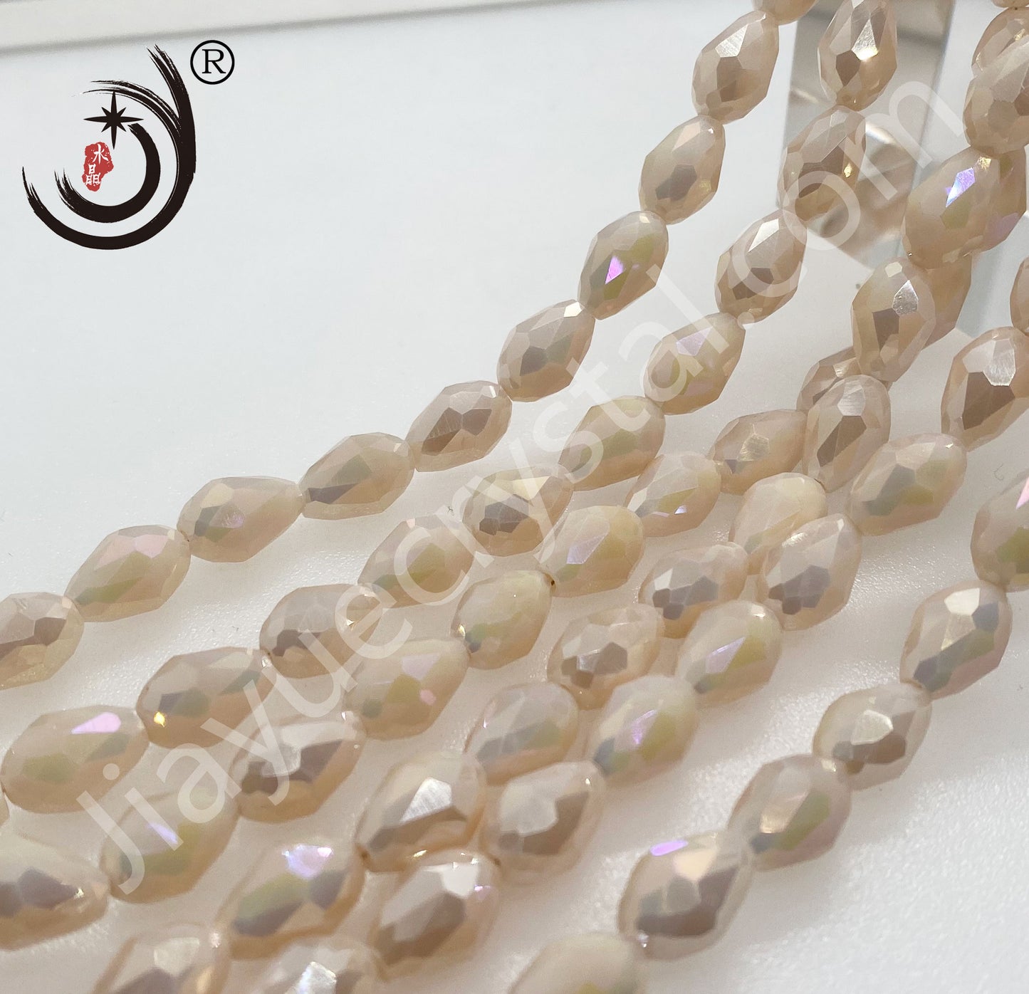 6MM/8MM Water Drop Crystal Glass Beads Whole Sale For DIY Jewelry (10050)