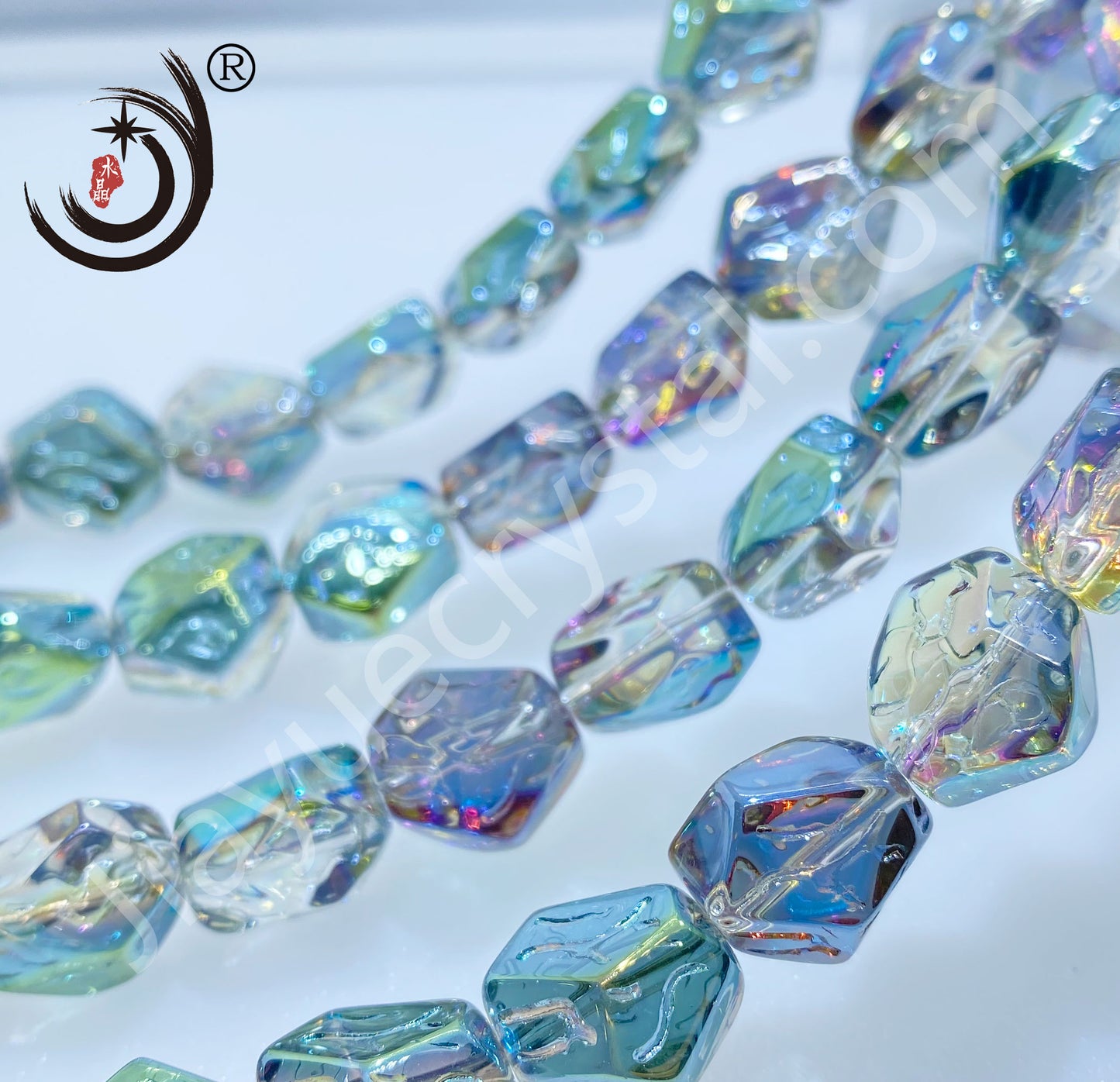 Stone Shape Crystal Glass Beads Whole Sale For DIY Jewelry (30024)