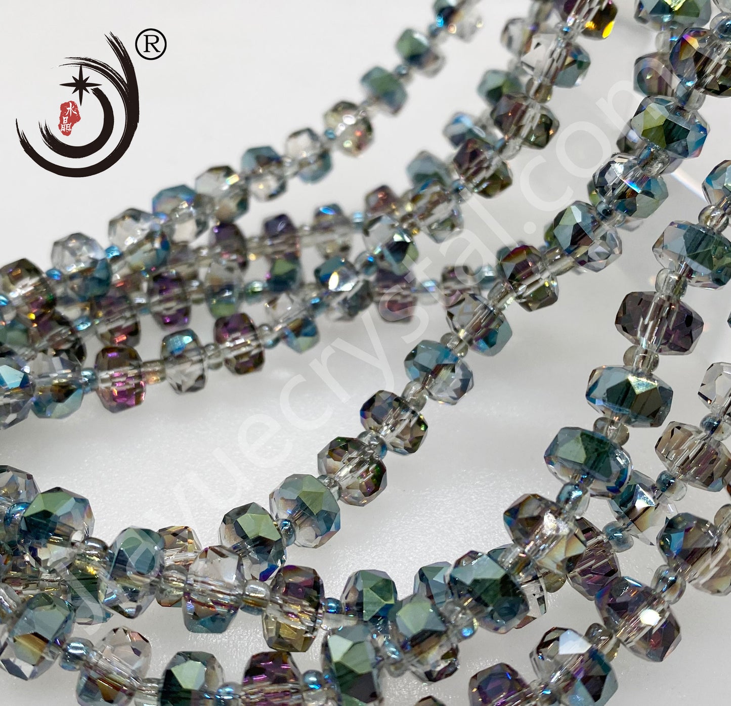 6MM/8MM Wheel Beads Crystal Glass Beads Whole Sale For DIY Jewelry (10117）