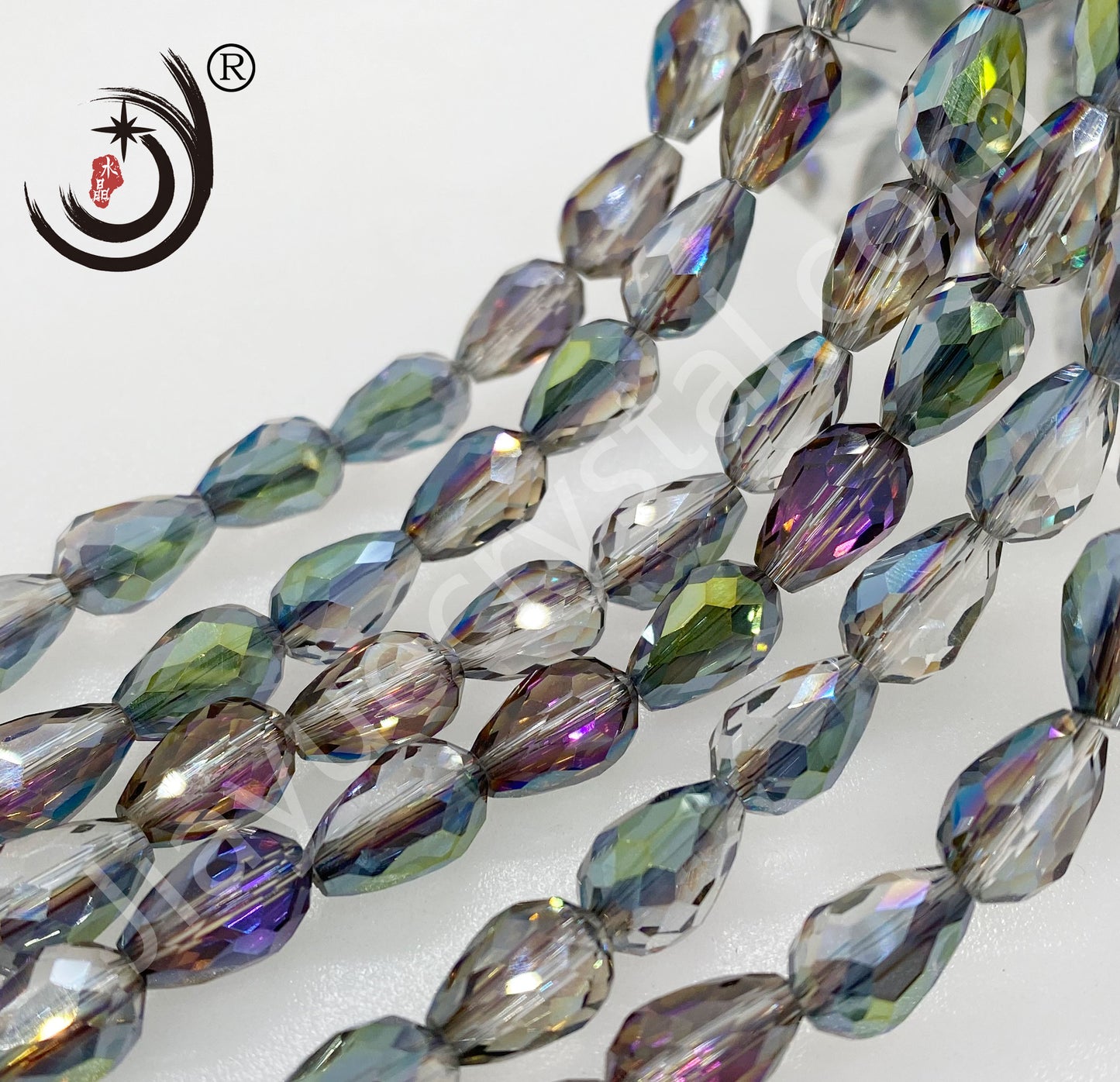 6MM/8MM Water Drop Crystal Glass Beads Whole Sale For DIY Jewelry (10050)