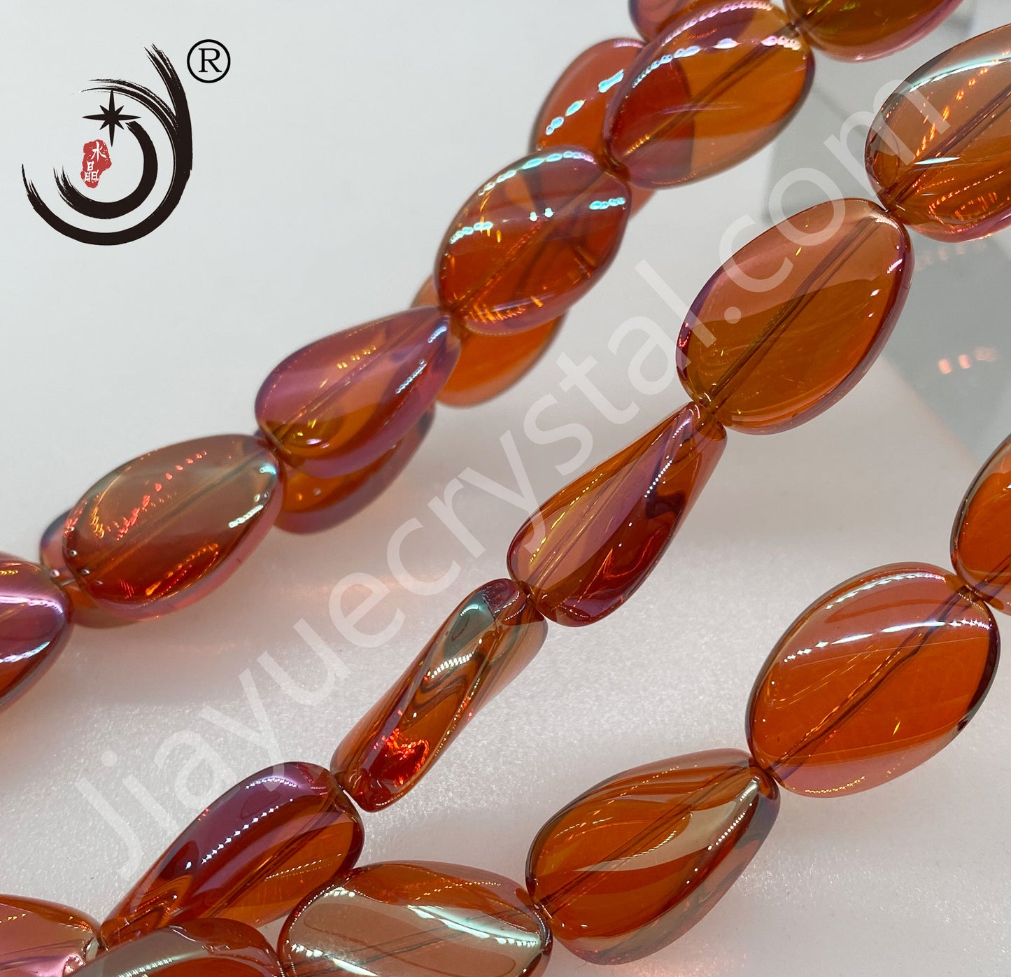 18MM Willow Leaf Shape Crystal Glass Beads Whole Sale For DIY Jewelry (30018)