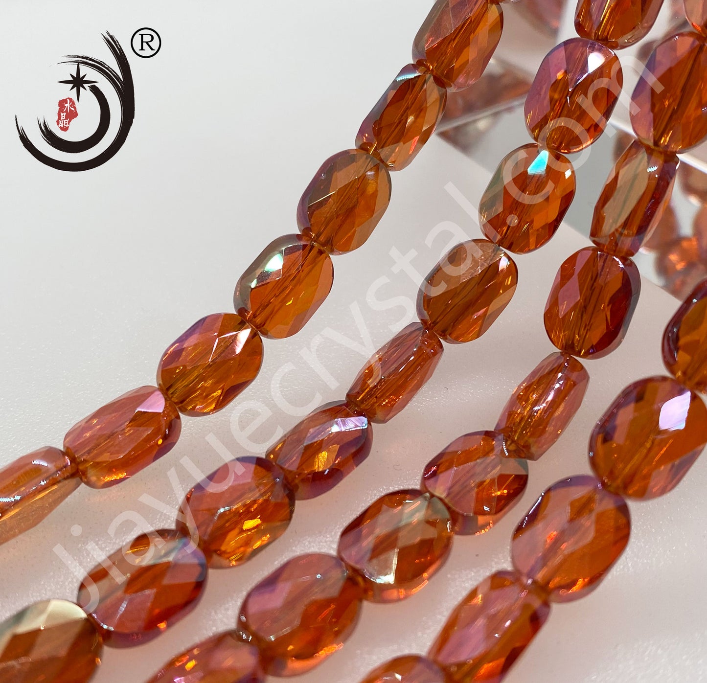 8X11MM Grid Ellipse Shape Glass Crystal Beads Wholesale For DIY Jewelry (19000)